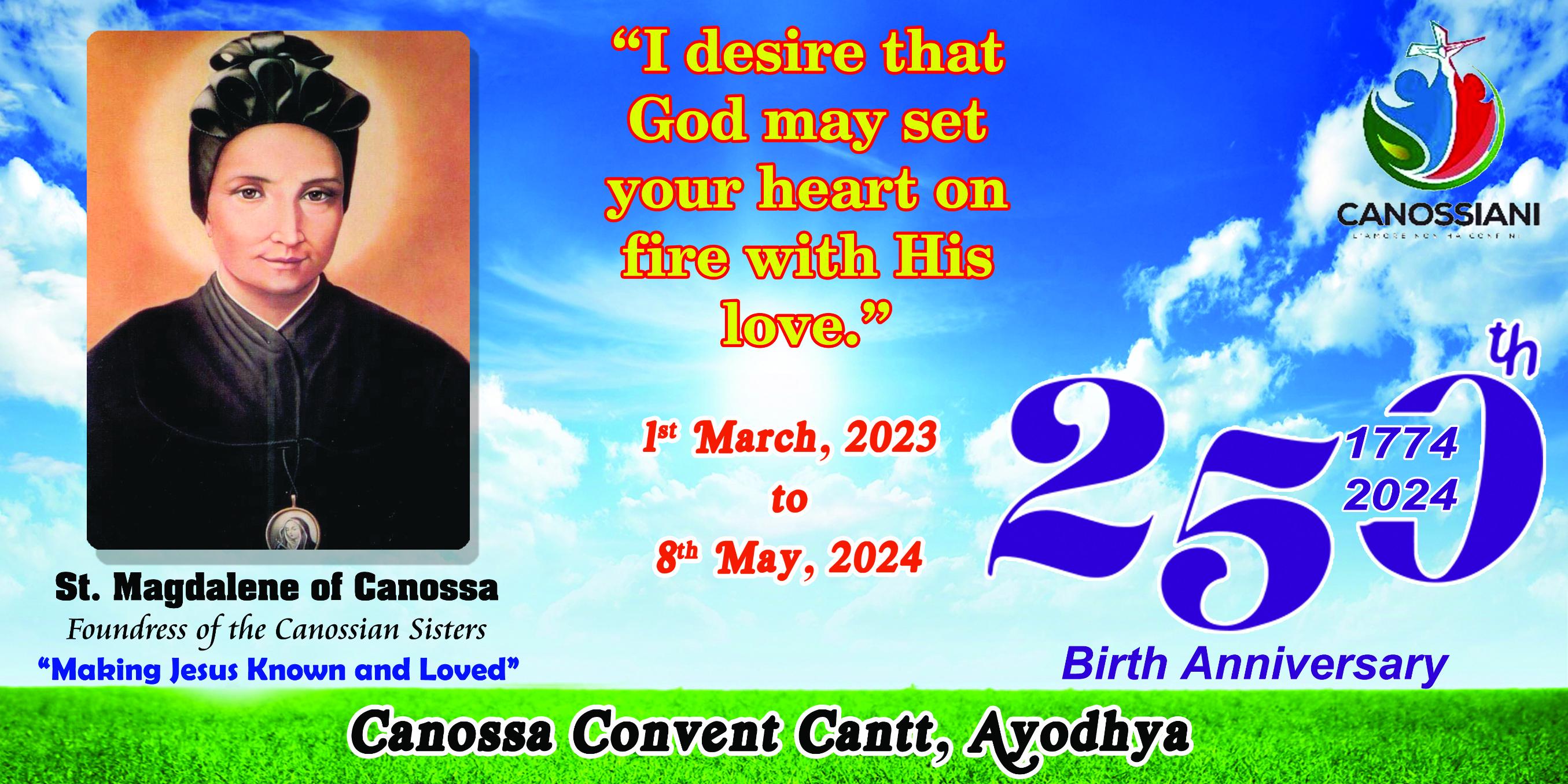 250th Birth Anniversary of St Magdalene of Canossa